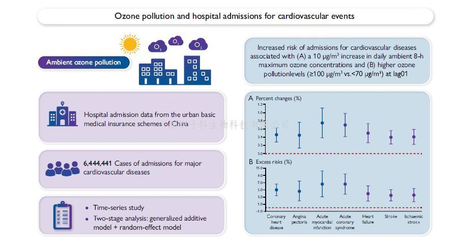 北京大學(xué)黃婧課題組與西安交通大學(xué)吳少偉課題組合作在大氣臭氧污染急性暴露對我國人群因心血管事件住院風(fēng)險影響研究中取得重要進(jìn)展